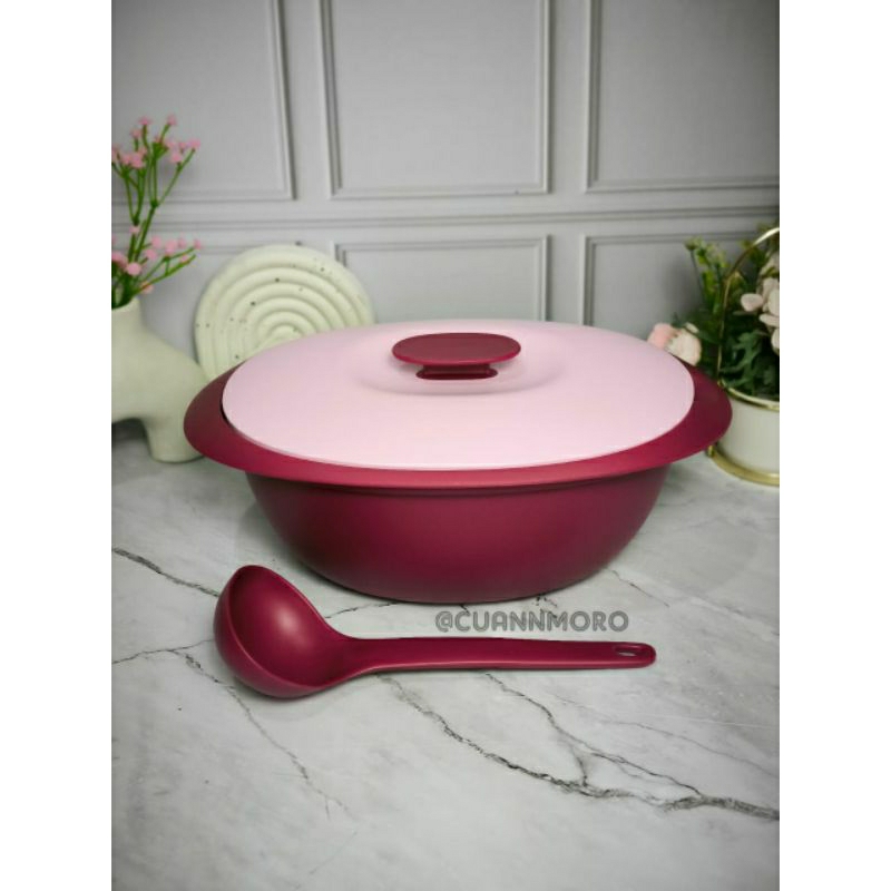 Jual Sale Blossom Ecer Merah Piring Saji Tupperware Tempat Lauk