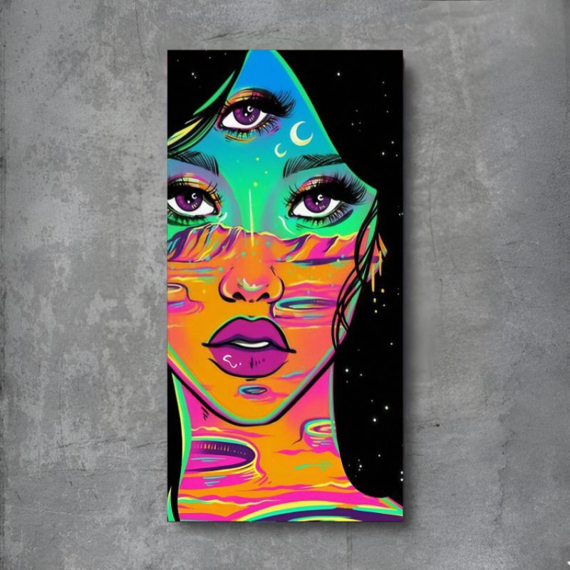 Jual Hiasan Dinding Aesthetic Poster Kayu Pop Art Girls Wall Decor