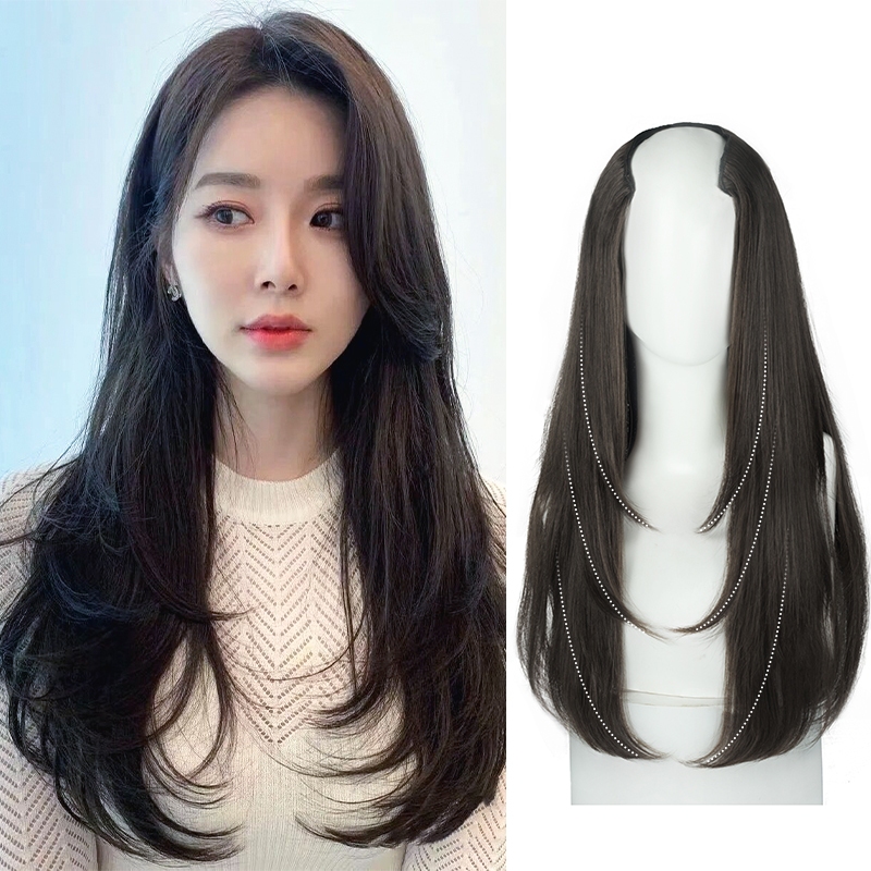 Jual Hairclip Korean Style Layer V Clip Rambut Palsu Wanita Wanita Wig