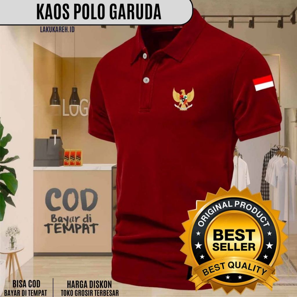 Jual Baju Kaos Polo Garuda Indonesia Lengan Pendek Kaos Garuda