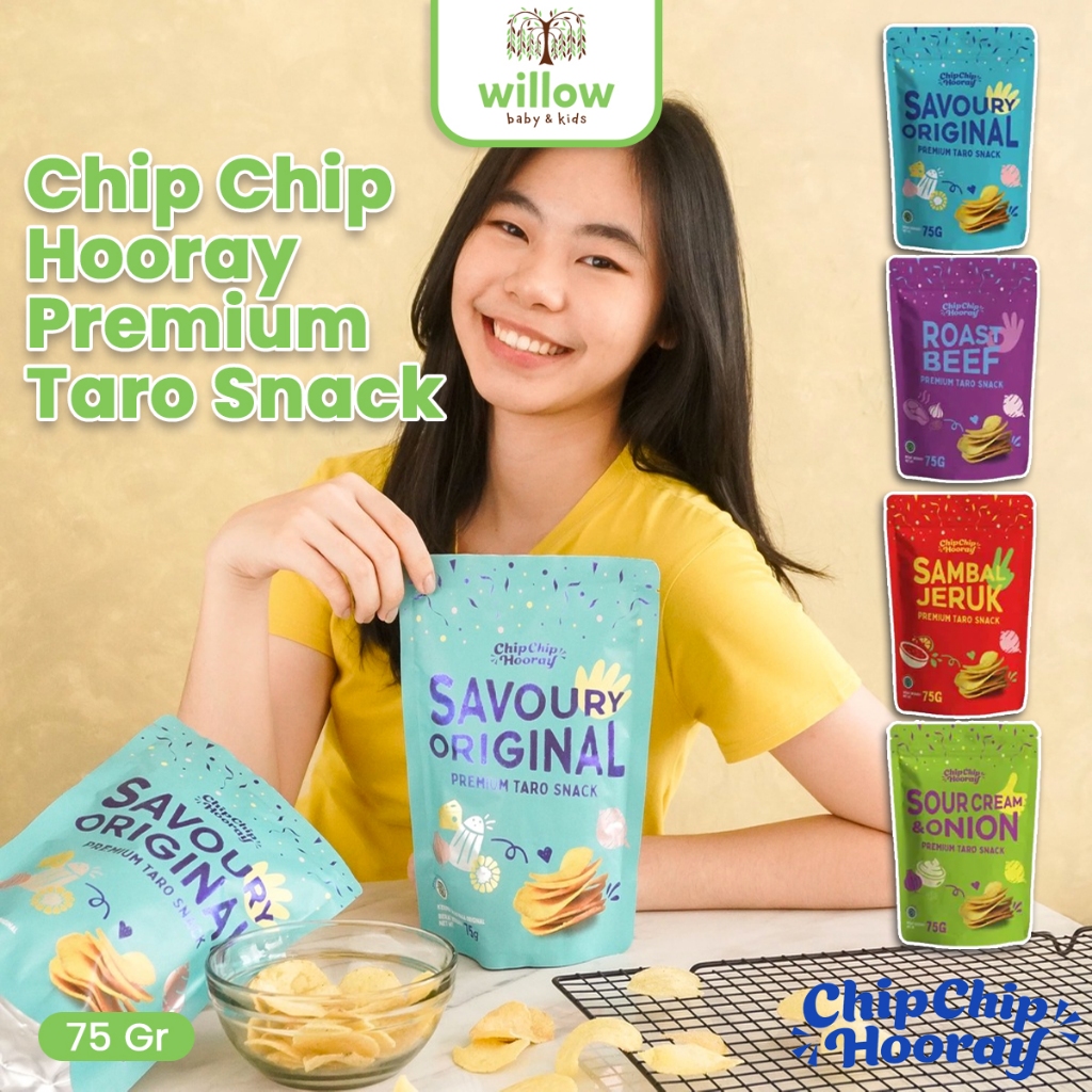 Jual Makanan Ringan Chip Chip Hooray Premium Taro Snack Gr Shopee