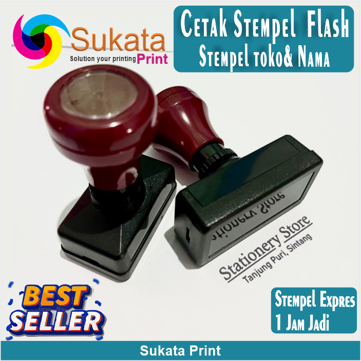 Jual Stempel Flash Cap Otomatis Nama Dan Alamat Toko Design Dan Bentuk