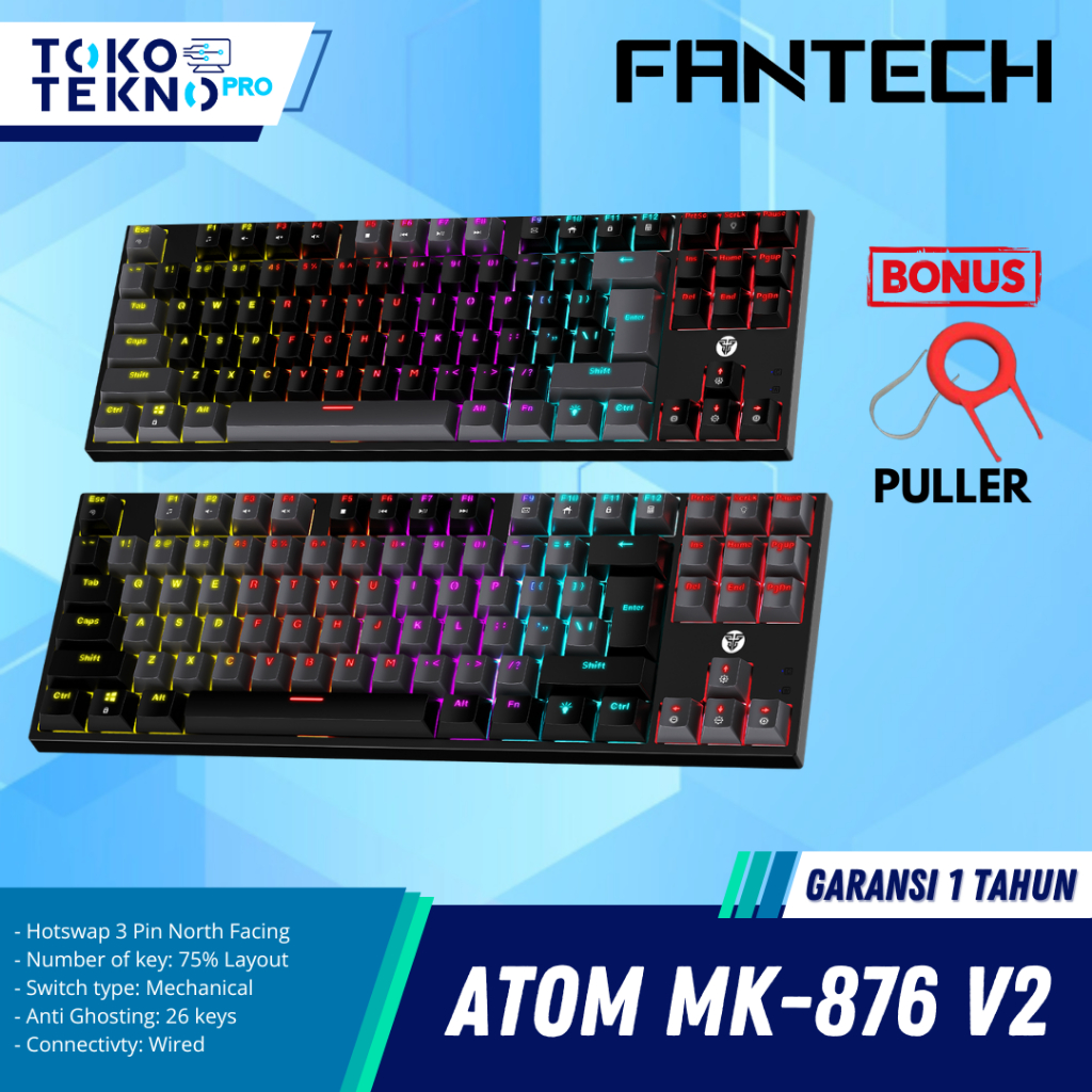 Jual Fantech Atom Sumi Tkl Mk V Rgb Gaming Mechanical Keyboard