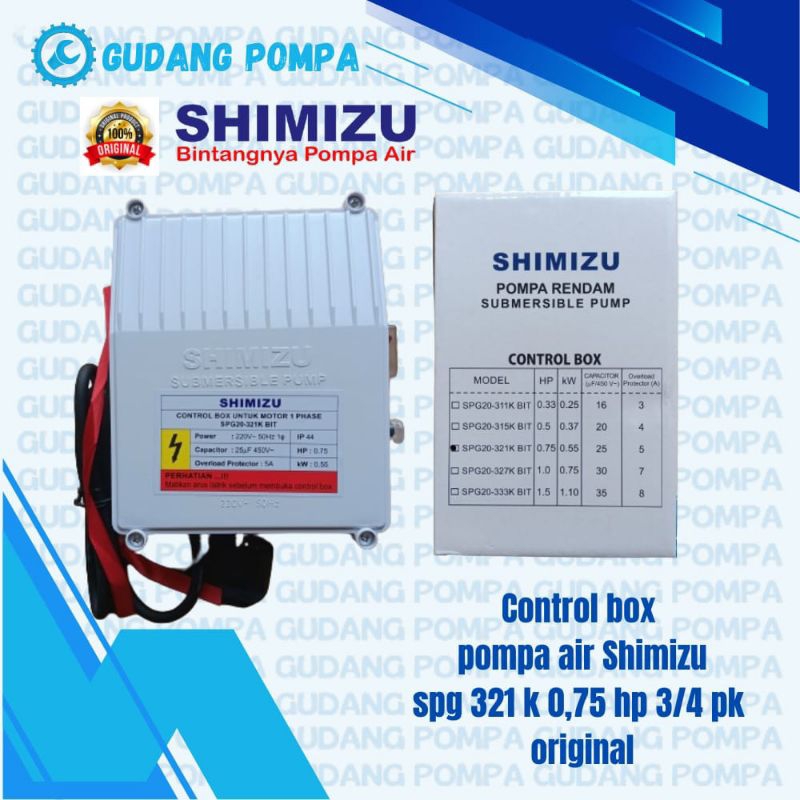 Jual Control Box Pompa Air Satelit Shimizu Type Spg 321 K 0 75 Hp 3 4