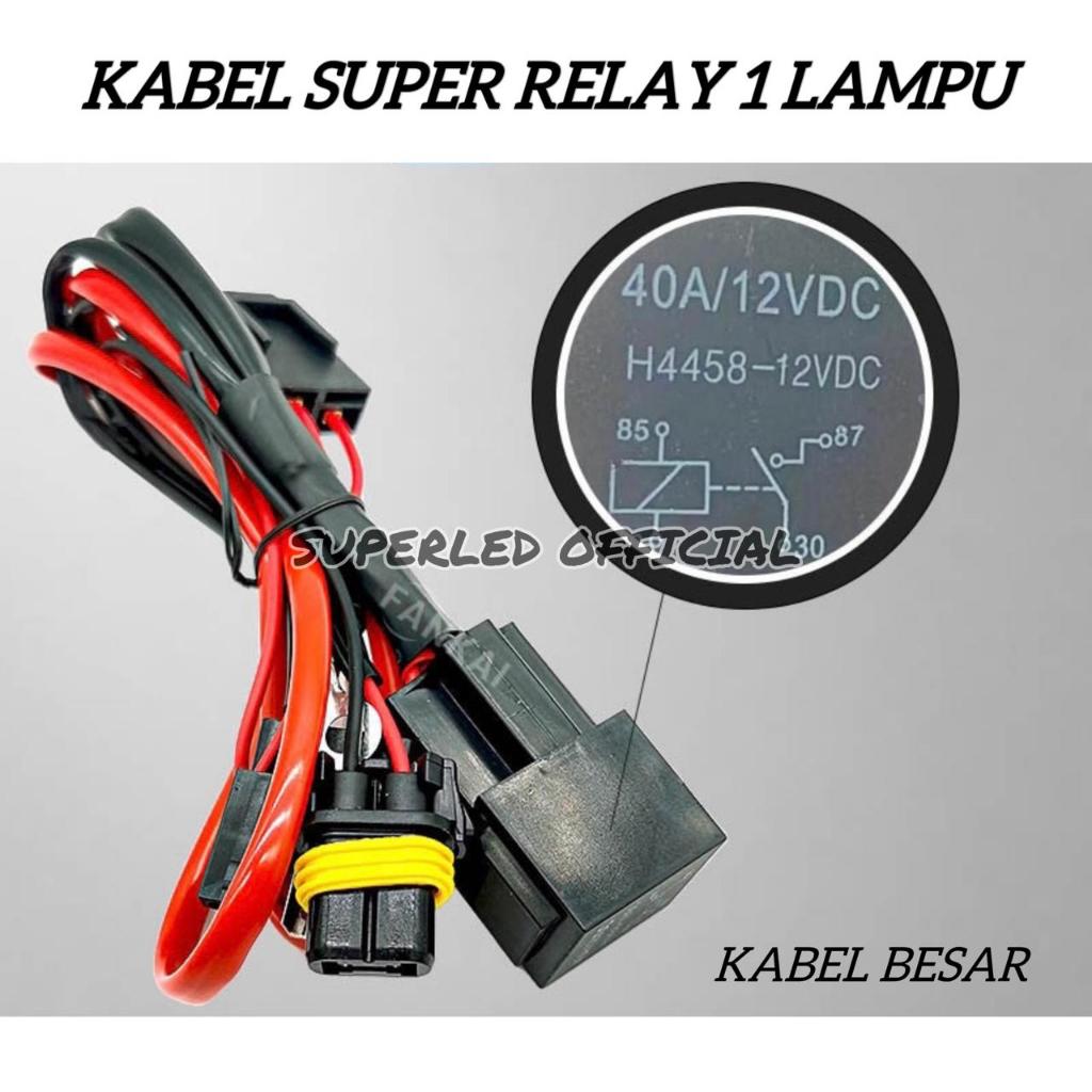 Jual Kabel Super Relay Set Biled Proyektor Dan HID 12 Volt 40A Untuk 1