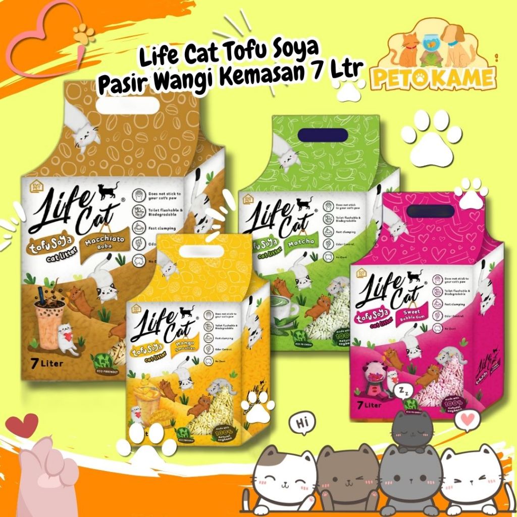 Jual Life Cat Tofu Soya Liter Pasir Kucing Wangi Shopee Indonesia