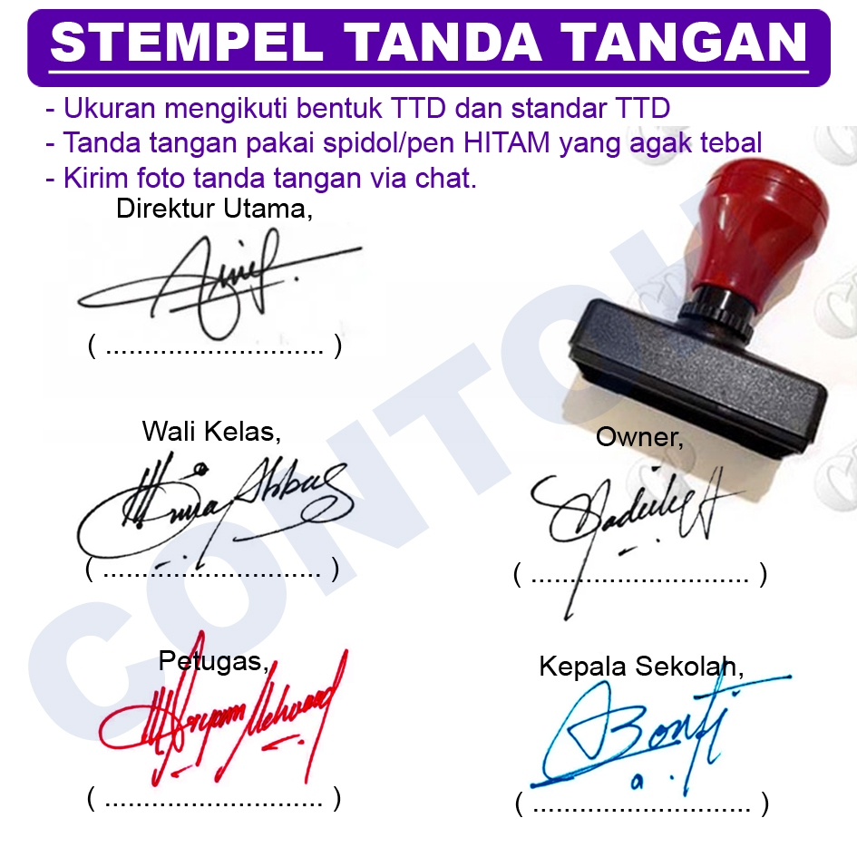 Jual Stempel Tanda Tangan Paraf Shopee Indonesia