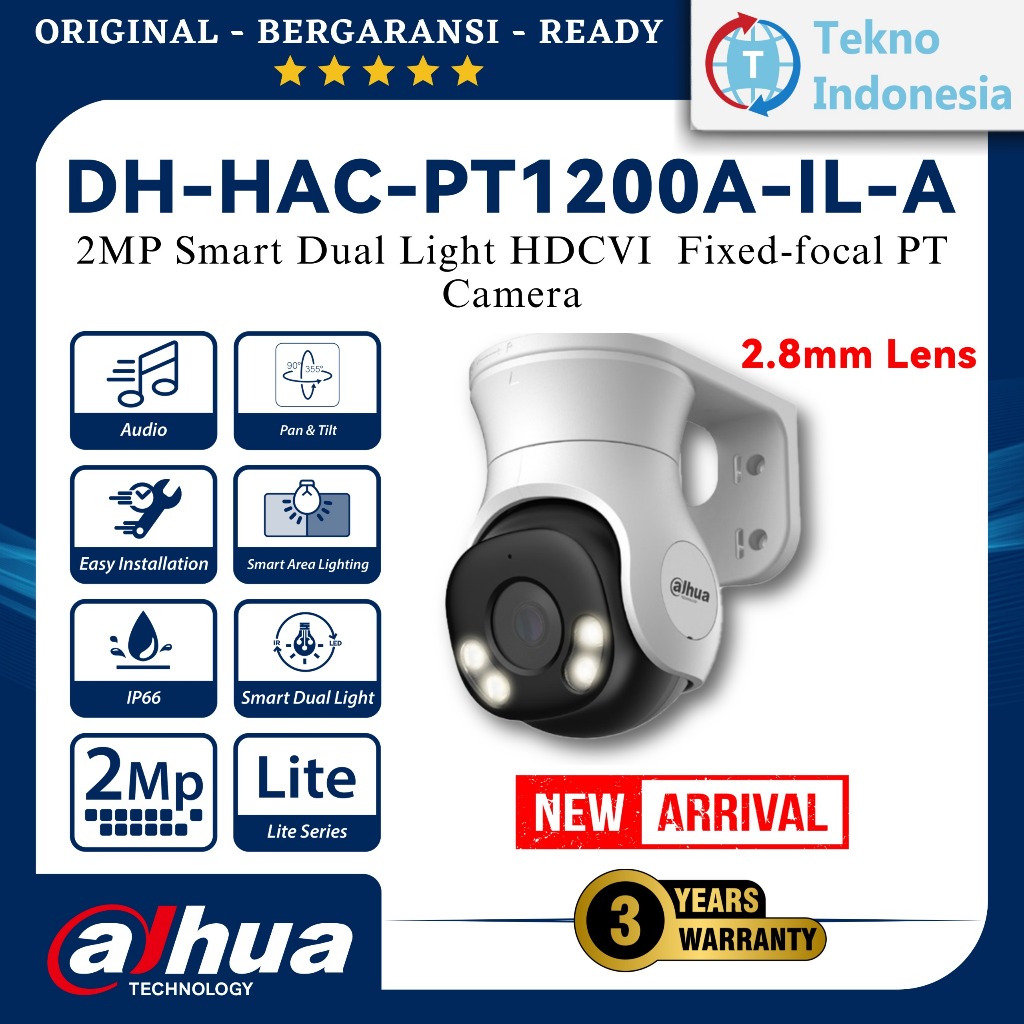 Jual Dahua Hac Pt A Il A Mp Smart Dual Light Hdcvi Fixed Pt Camera