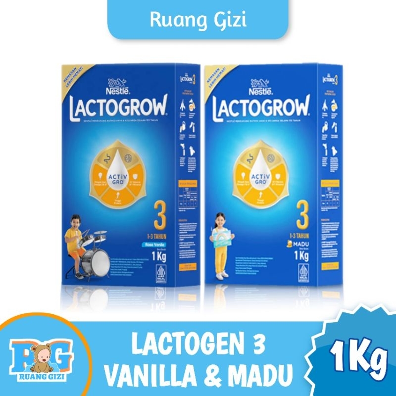 Jual Ruang Gizi Susu Lactogrow Box Kg Rasa Vanilla Madu Plain