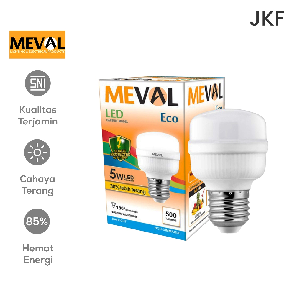 Jual Lampu LED Kapsul Eco Meval 5 W Putih TS 41 Shopee Indonesia