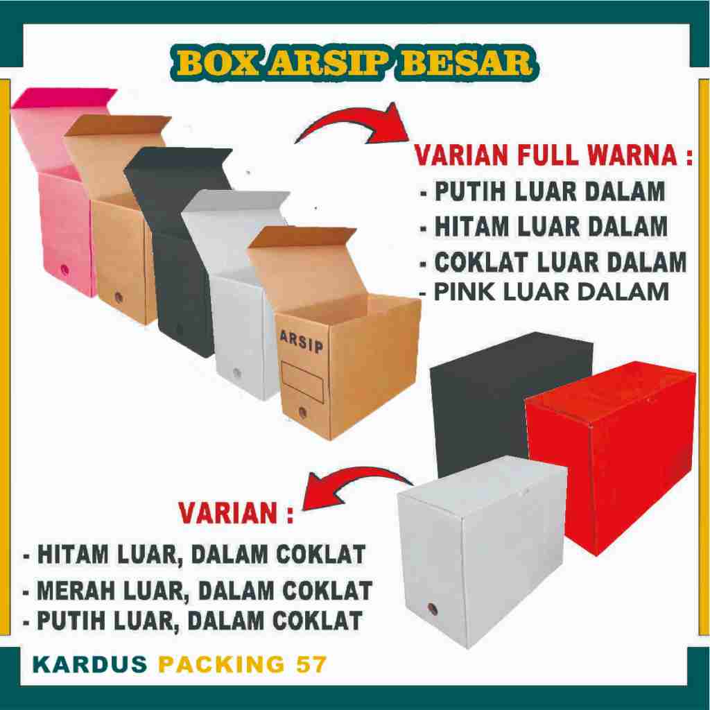 Jual PAKET 5 PCS Box File 39x19x28 Cm Box Arsip Kardus Arsip