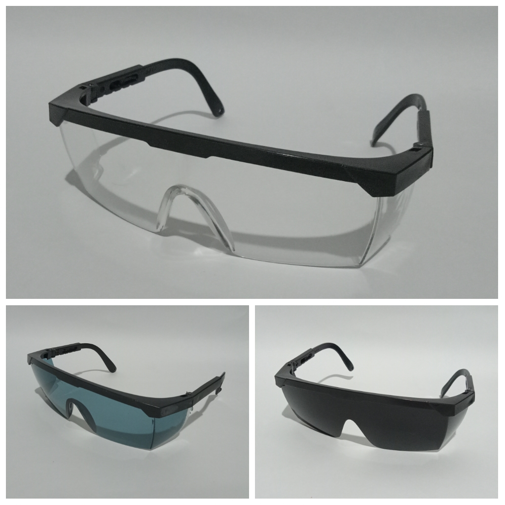 Jual Kacamata Las Hitam Safety Glass Kaca Mata Bening Safety Proyek