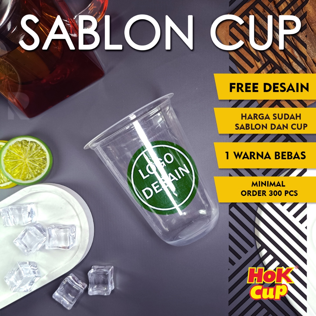 Jual Sablon Cup 16 Oz Oval U HOK Shopee Indonesia