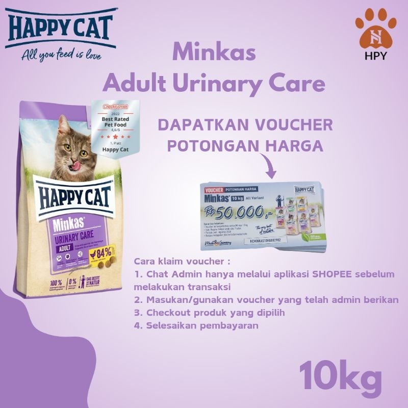 Jual Happy Cat Minkas Urinary Care Adult 10 Kg Makanan Kering Kucing