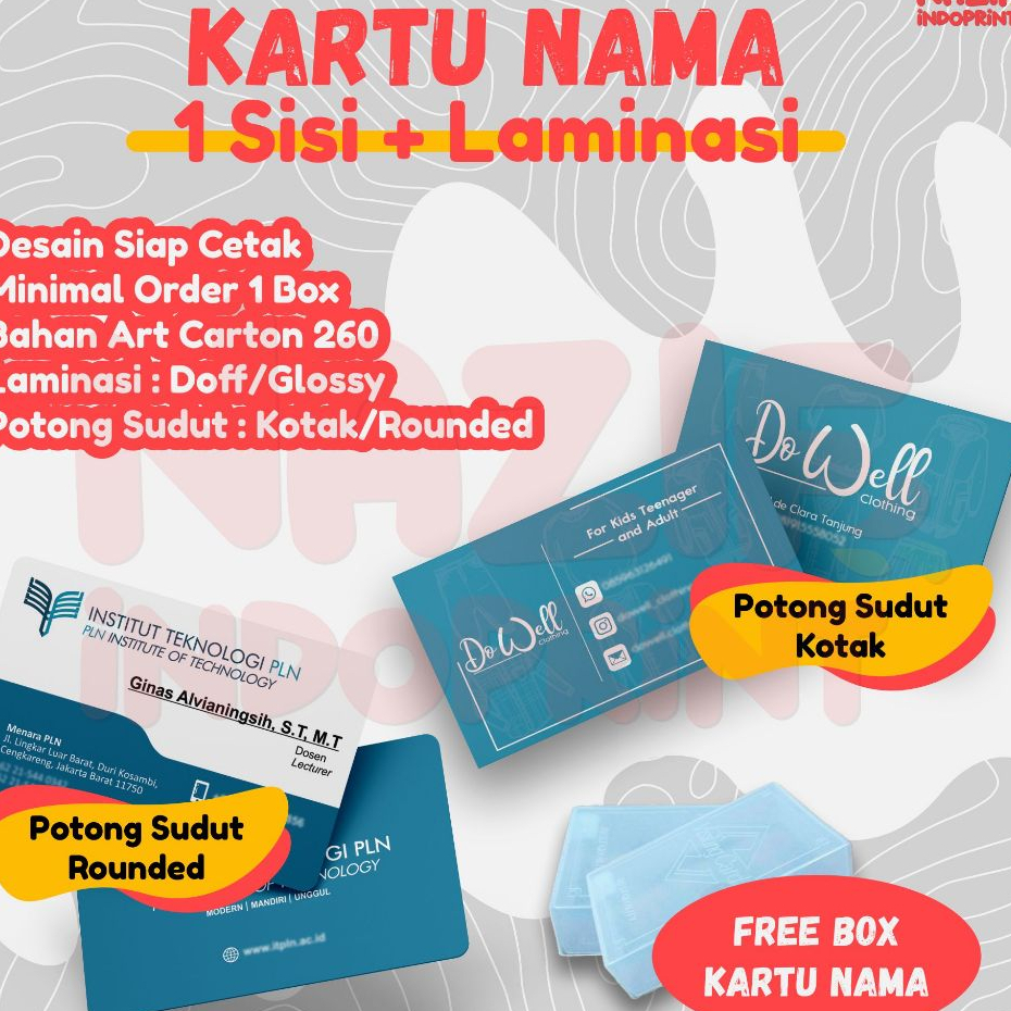 Jual Cetak Kartu Nama Perbox Bahan Ac Custom Free Template Design