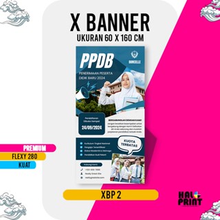 Jual Cetak Custom X BANNER Tiang SIDANG WISUDA PPDB SEKOLAH