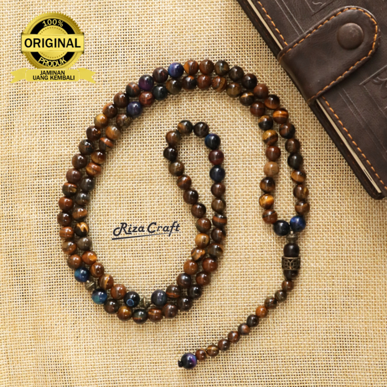 Jual Tasbih Batu Alam Tiger Eye Mata Harimau ASLI Akik Natural Original