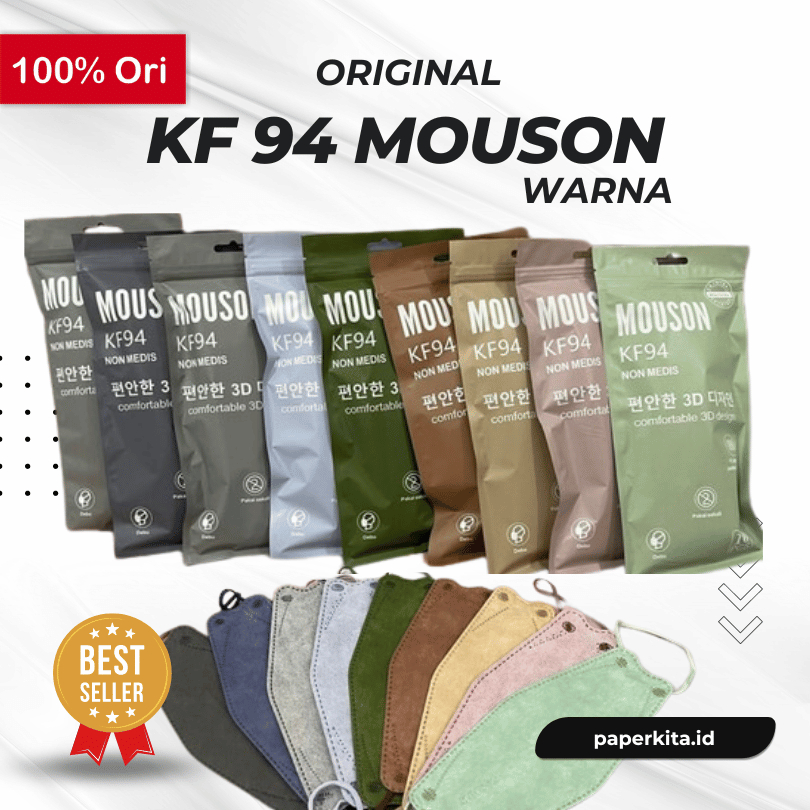 Jual Masker Kf Mouson Original Ply Isi Pcs Basic Warna Terbaru