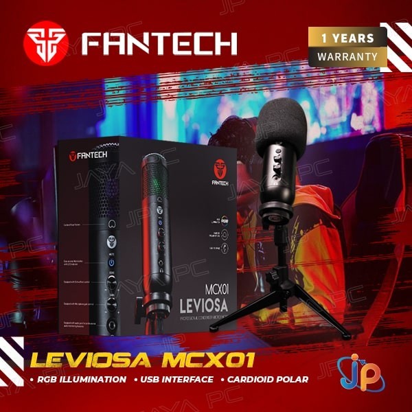 Jual Microphone Gaming Fantech Mcx Leviosa Rgb Usb Mic For