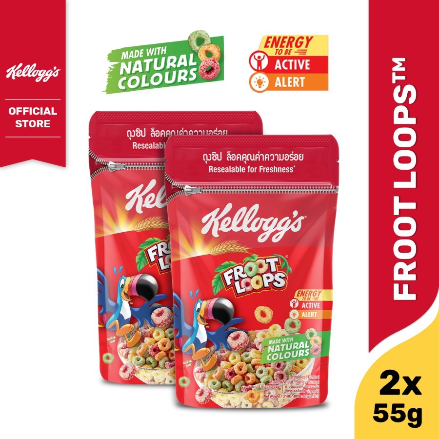 Jual Kelloggs Froot Loops Pouch Sereal X G Shopee Indonesia