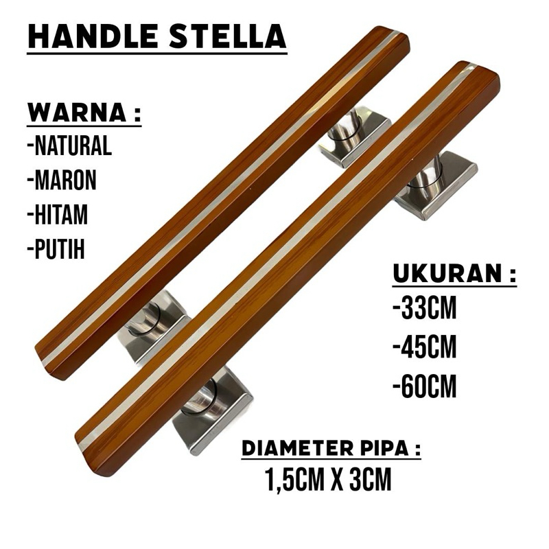 Jual Handle Pintu Rumah Minimalis Panjang 33cm 45cm 60cm Pegangan Pintu