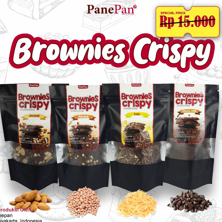 Jual Brownies Crispy By Panepan Bronis Kering Chips Kue Cemilan