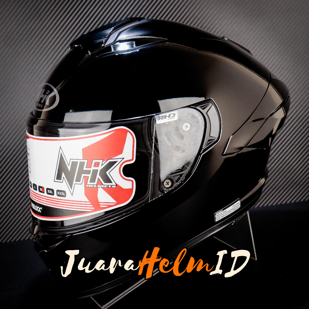 Jual Nhk Helm Mark Elite Solid Black Glossy Mark Single Visor