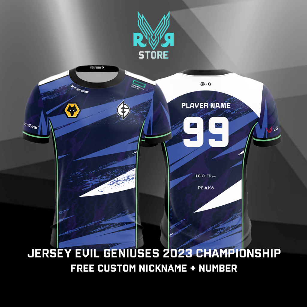 Jual JERSEY EG Evil Geniuses 2023 Championship Free Custom Nickname