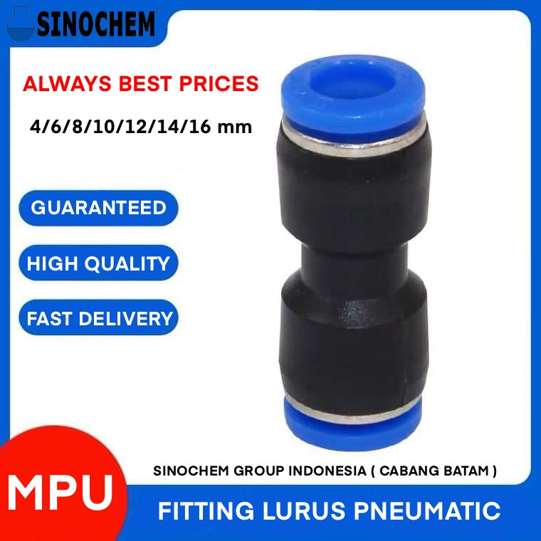 Jual MPU FITTING LURUS PNEUMATIC SELANG 4 6 8 10 12 14 16 Shopee