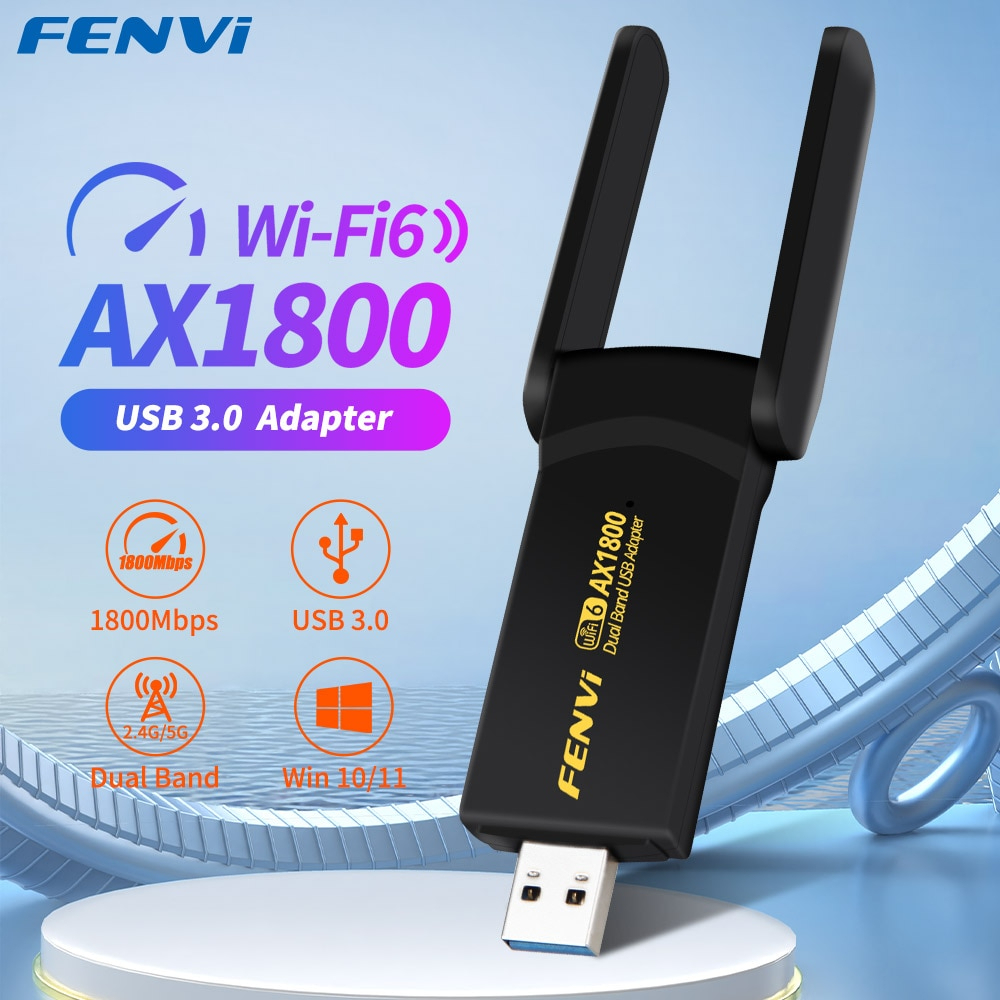 Jual FENVI AX1800 1800Mbps WiFi 6 USB 3 0 Adapter Dual Band 2 4G 5Ghz