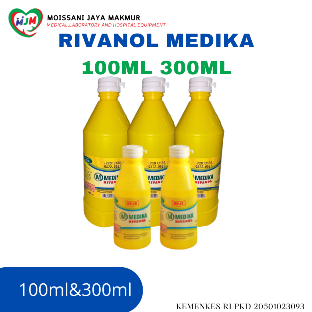 Jual Rivanol Medika Cairan Antiseptik Pembersih Luka 100ml 300ml