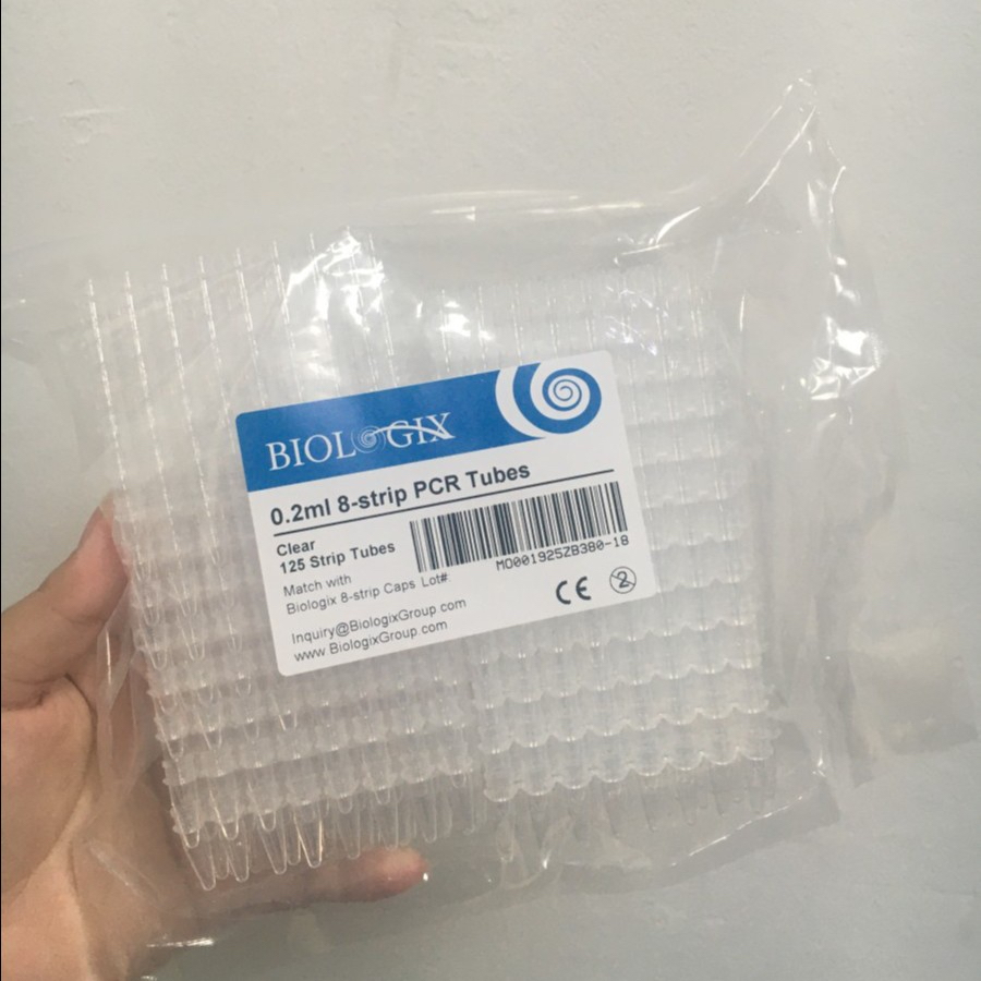 Jual 8 Strip PCR Tubes 0 2ml Clear Flat Cap Biologix Shopee Indonesia