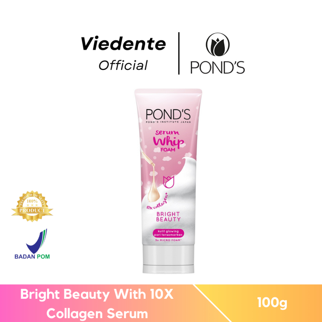 Jual Ponds Whip Facial Foam Bright Beauty With X Collagen Serum G