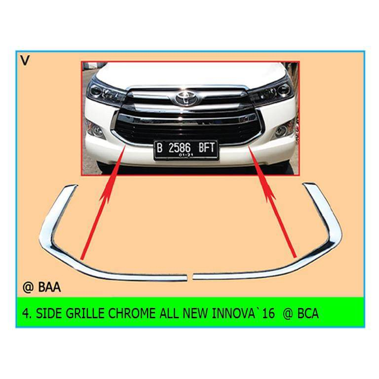 Jual Lis Grill Samping Bawah Innova Reborn 2016 2020 Chrome Model Full