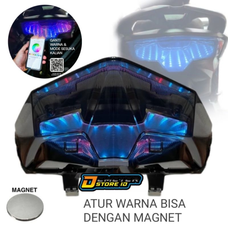 Jual Lampu Stop Belakang Vario 150 125 New Multicolor Led Rgb Running