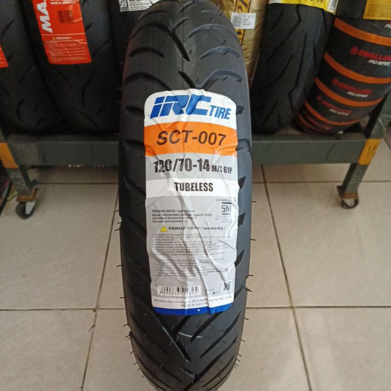 Jual Ban IRC SCT 007 120 70 Ring 14 Tubeless Ban Belakang Pcx 150