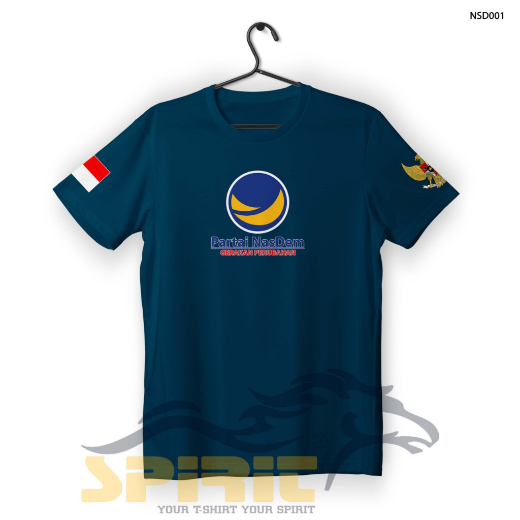 Jual Kaos Partai Nasdem T Shirt Baju Partai Logo Nasdem Lengan Pendek