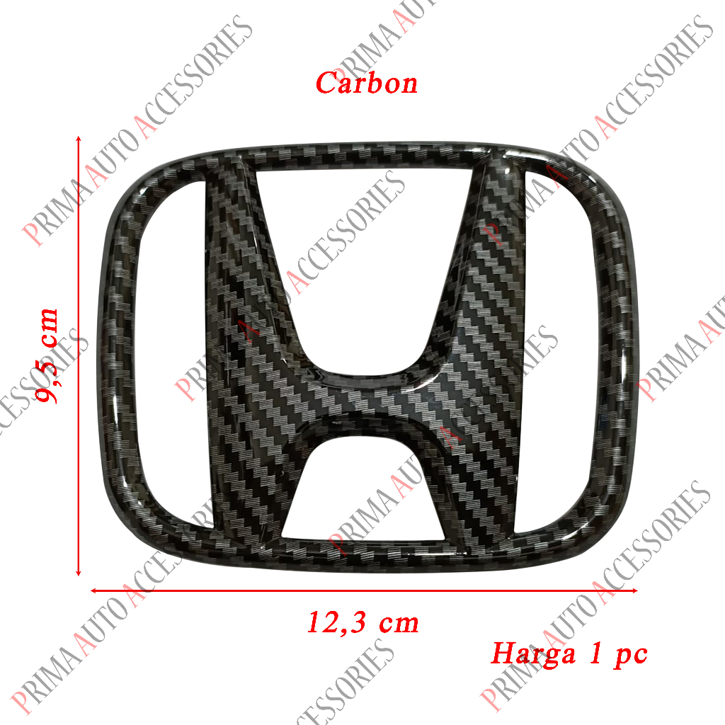 Jual Emblem Logo Honda H Carbon Hrv Jazz Civic Ukuran Cm Depan