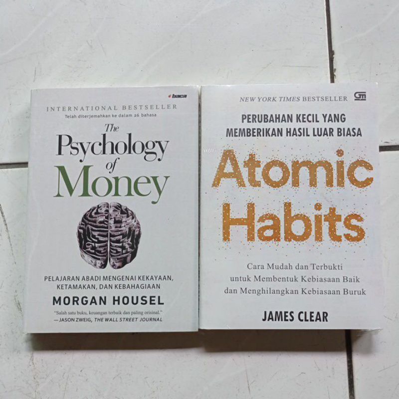 Jual Paket Buku The Psychology Of Money Atomic Habits Shopee