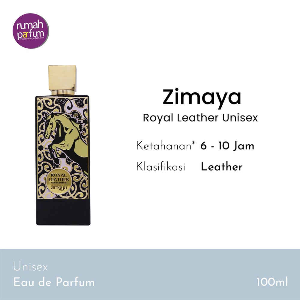 Jual Parfum Pria Wanita Zimaya Royal Leather Unisex Ml Perfume