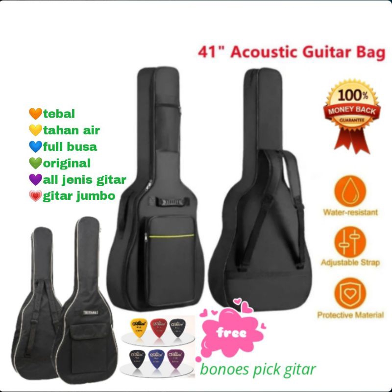 Jual Original Impor Tas Gitar Case Gitar Double Strap Tebal Lapis