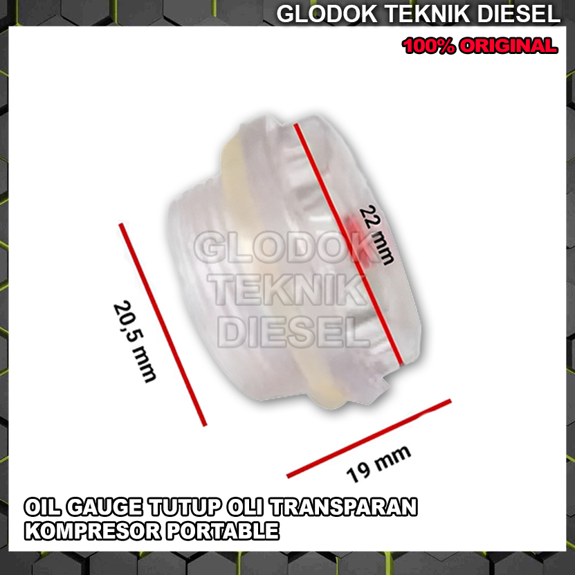 Jual Tutup Oli Kaca Transparan Oil Gauge Kompresor Portable Lakoni