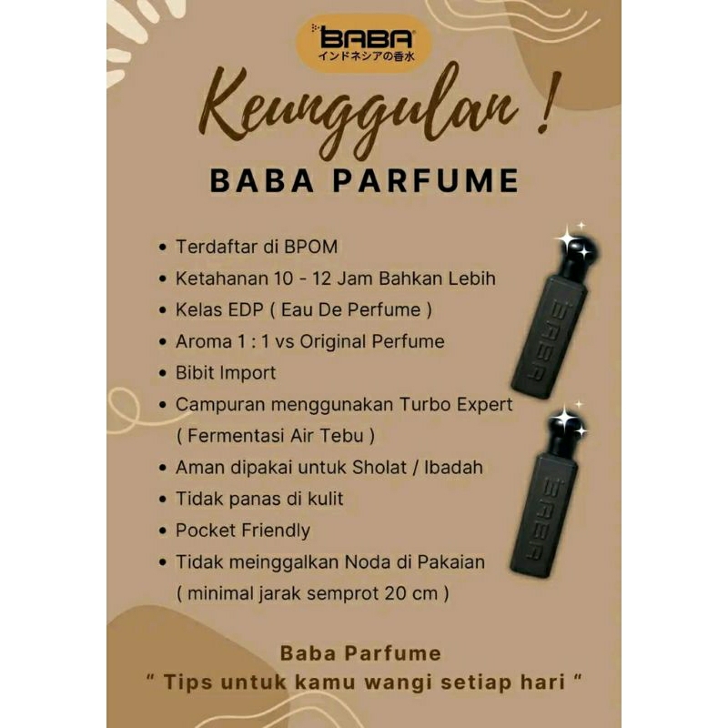 Jual BABA Parfum 100 Original Parfum Pria Dan Wanita Parfum Non