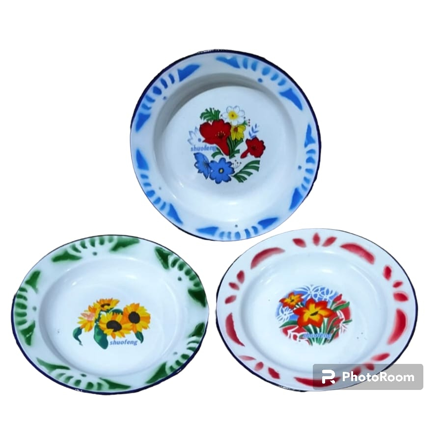 Jual Piring Enamel Jadul Motif Bunga Piring Seng Enamel Shopee Indonesia