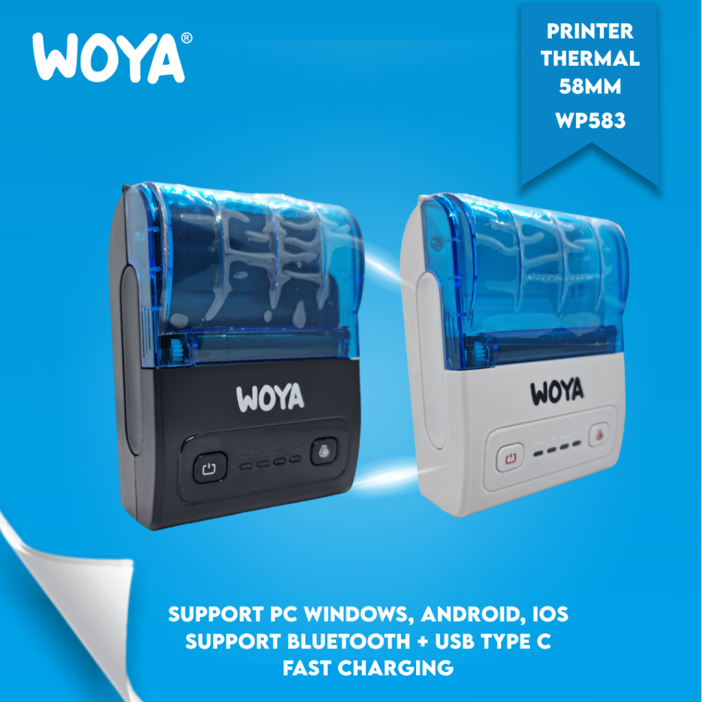 Jual Woya Printer Bluetooth Mini Portable Mobile Printer Thermal Mm