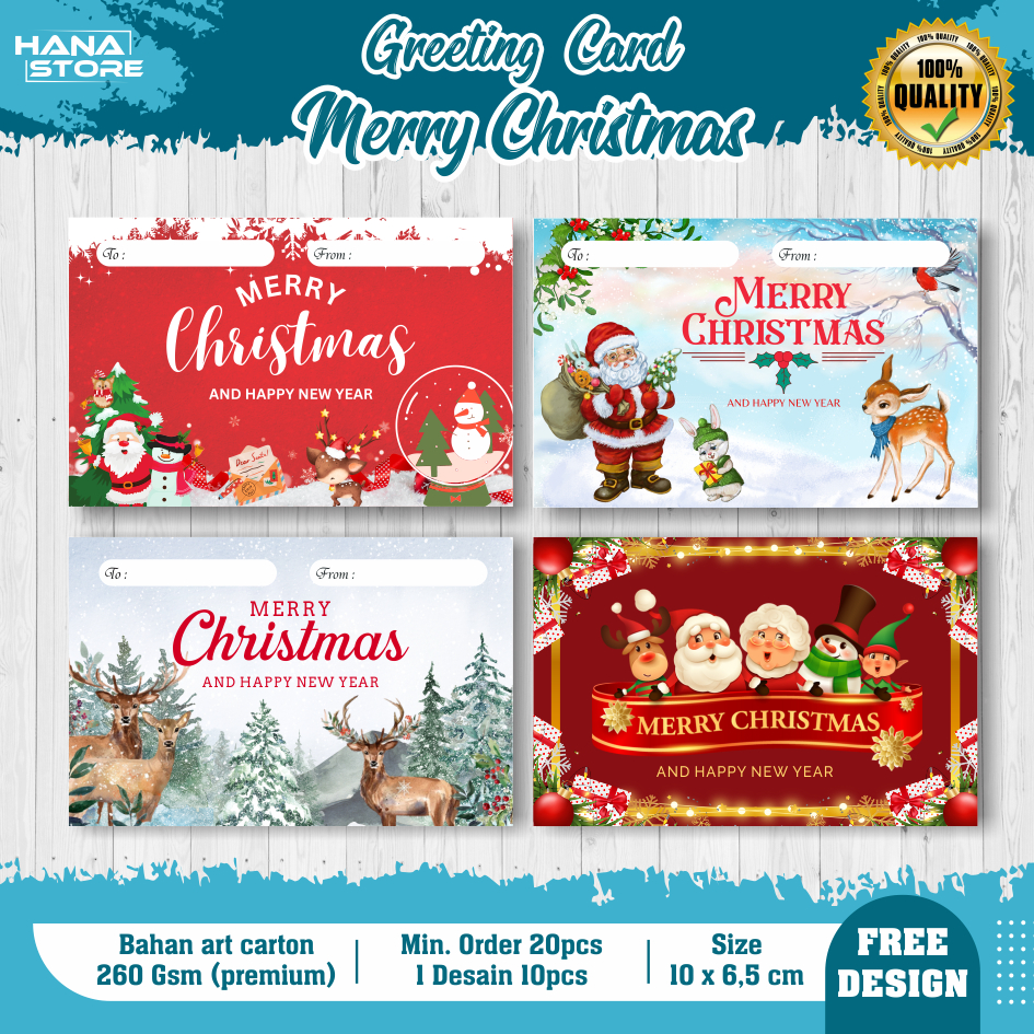 Jual Kartu Ucapan NATAL Greeting Card NATAL Ucapan Merry Christmas