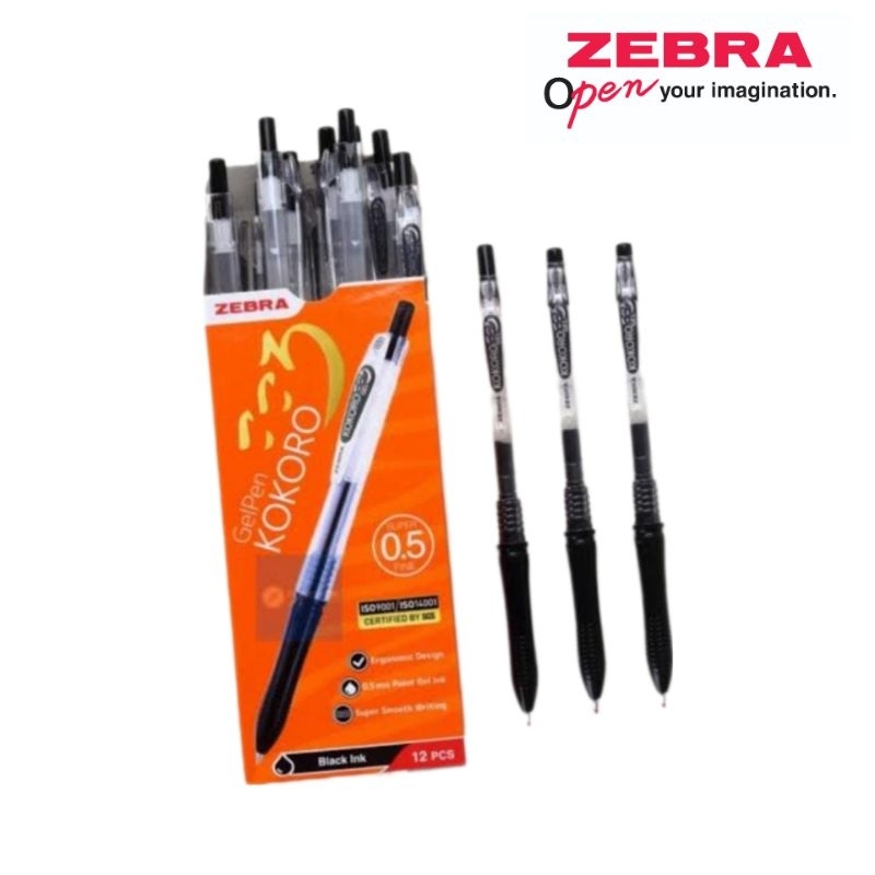 Jual Pulpen Zebra Kokoro Gel Pen 0 5 Black Sweet Shopee Indonesia