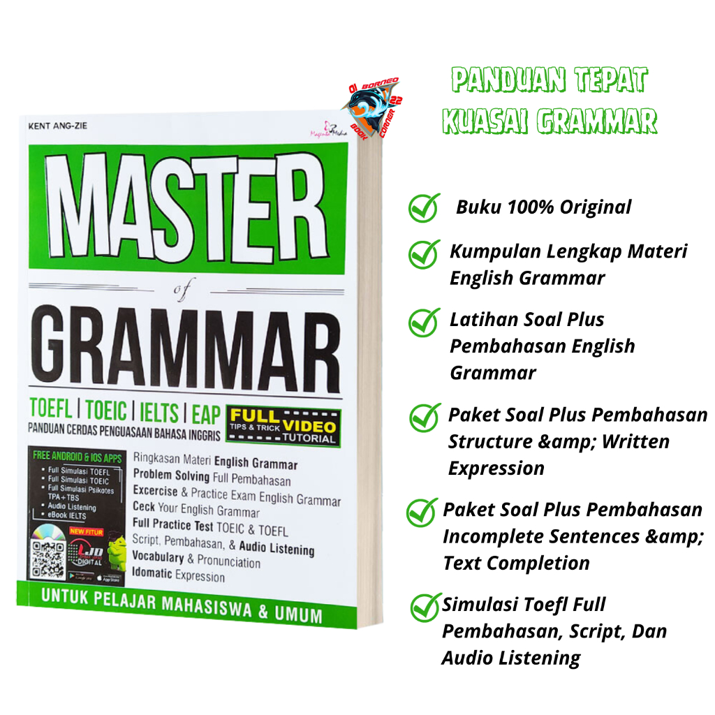 Jual Buku Grammar Bahasa Inggris Master Of Grammar Belajar Bahasa