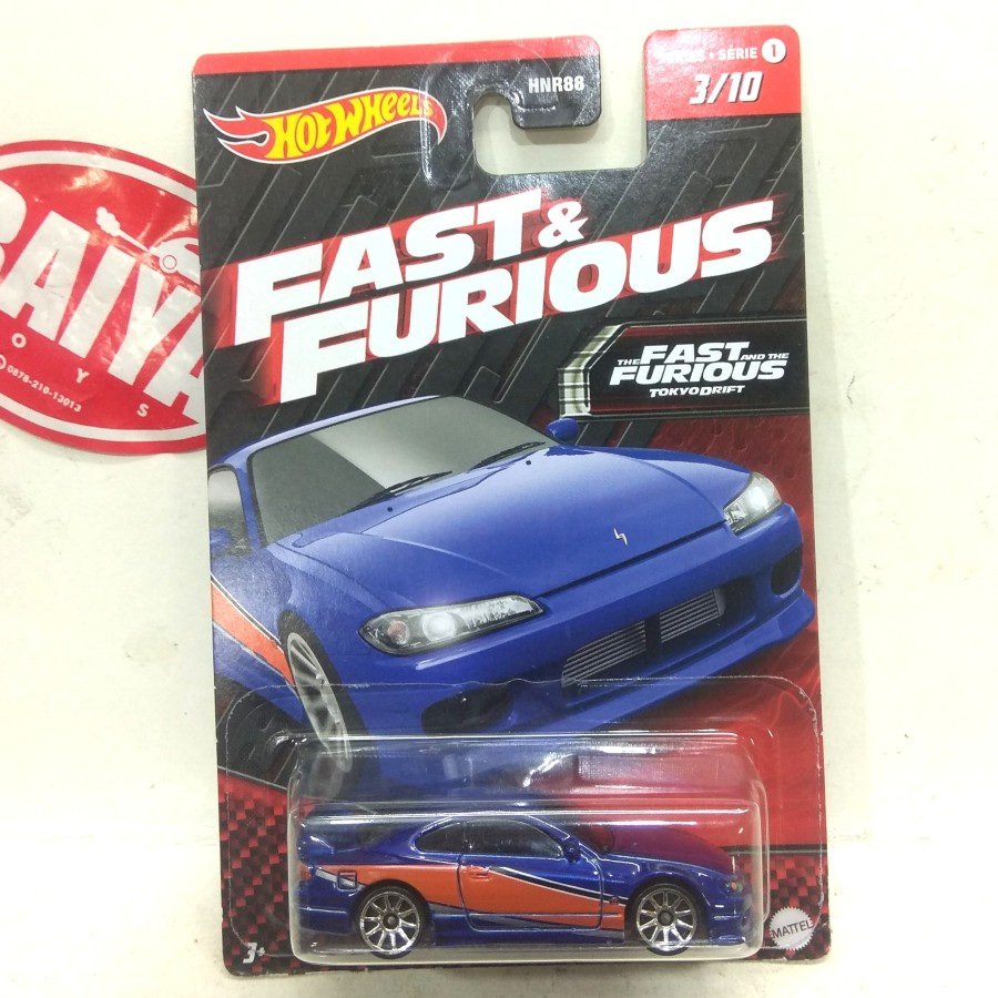 Jual HOT WHEELS FAST FURIOUS NISSAN SILVIA S15 BIRU TOKYO DRIFT