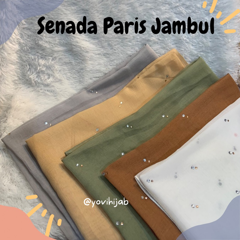 Jual Hijab Segi Empat Paris Payet Swarovski Kaluna Jilbab Paris